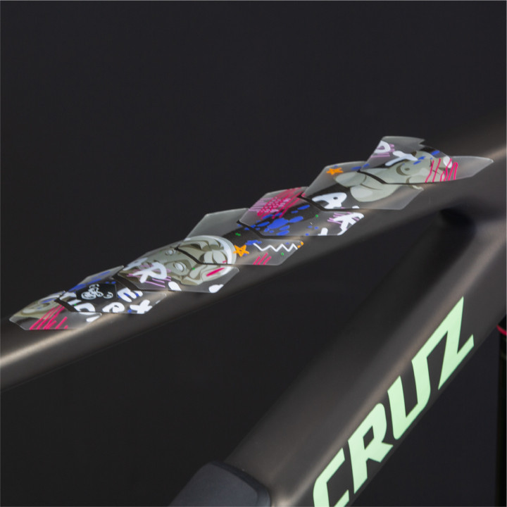 Kit de protection prédécoupé pour cadre vélo : 19 pièces